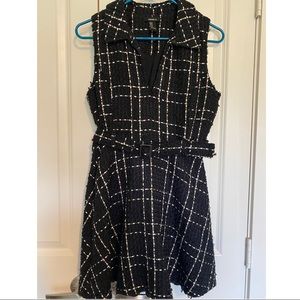 Tweed Dress with Belt